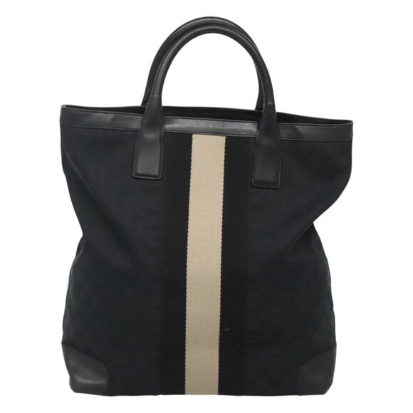 GUCCI GG Canvas Sherry Line Hand Bag Black White 002 1098 3444 Auth ep8642 - Picture 2 of 16